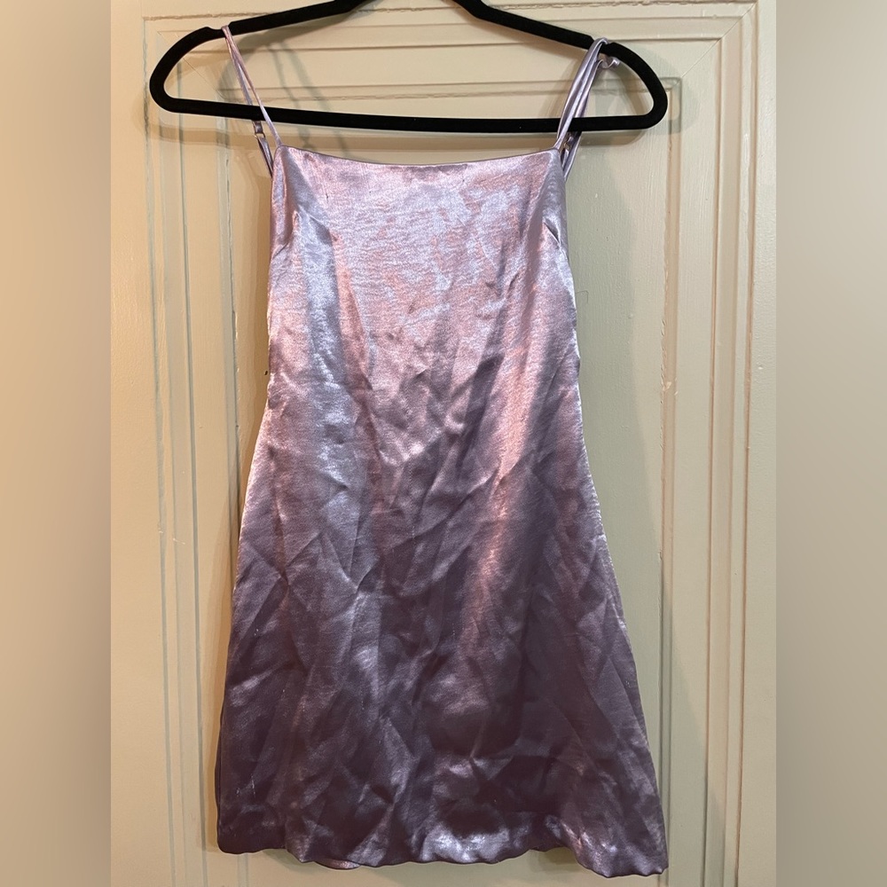 Mini Purple Silk Dress from Urban Outfitters